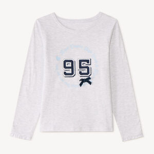 T-shirt voor meisjes met lange mouwen en een fantasiepatch 
