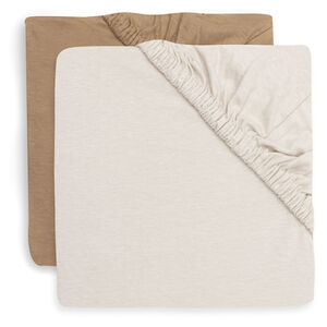 Set van 2 hoeslakens bed 70x140cm Hazel/Oatmeal 