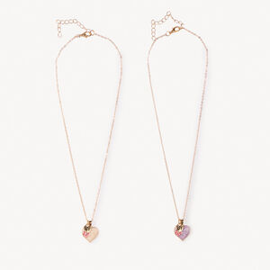 Set van 2 collier met hartjes voor meisjes 