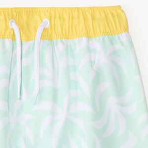 Zwemshort met bladerenprint voor jongens 