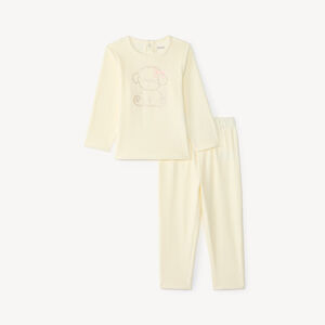 Pyjama-ensemble van 2 delen voor meisjes van velours met fantasieprint 