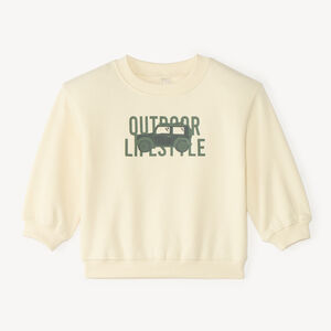 Oversized sweatshirt voor babyjongen met fantasieprint 