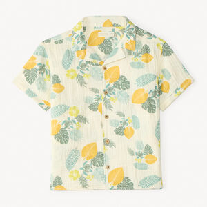 Korte mouwen tropicale print shirt voor jongens 