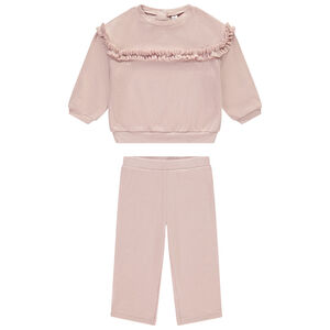 Ensemble sweatshirt fantasie jogging eenvoudig in gaas rib voor meisjes 