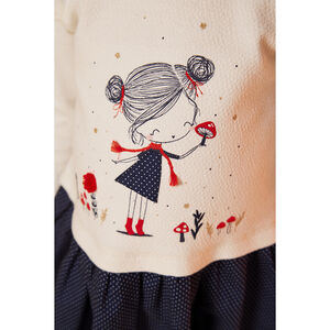 Jurk 2 in 1 fantasieprint voor baby meisjes 