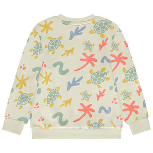 Sweat molleton imprimé fantaisie et puff print garçon 