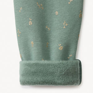 Legging imprimé pailleté et doublé sherpa pour fille 
