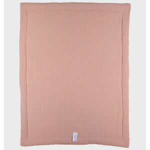 Deken wieg 75x100 mousseline bio Roze & Wit Vintage Flowers 