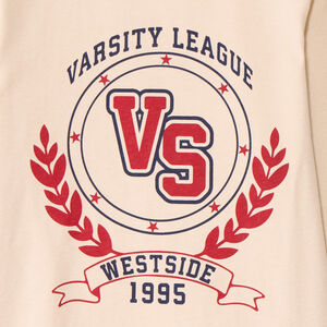 T-shirt met lange mouwen in effen kleur met soft print voor jongens 