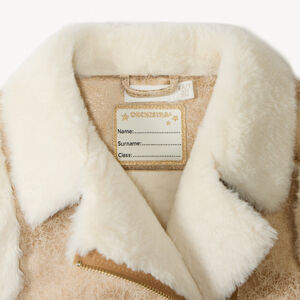 Mouwloze jas met nepbont en foil voor meisjes 