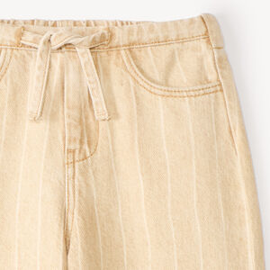 Meisjes straight-fit jeans met contrasterende strepen 