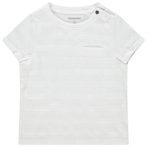 T-shirt manches courtes en maille fantaisie à poche 