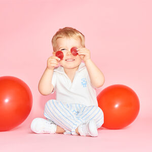 Set van 2 delen met gestreepte polo en broek voor babyjongen 