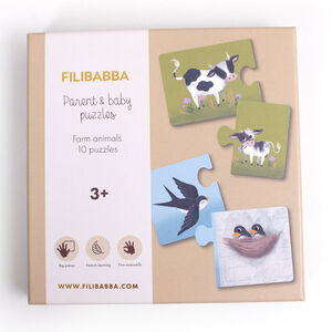Puzzle set de 10 pièces Les Animaux parents et petits 3ans+ 