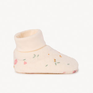 Pantoffels van jersey met bloemenprint voor babymeisje 