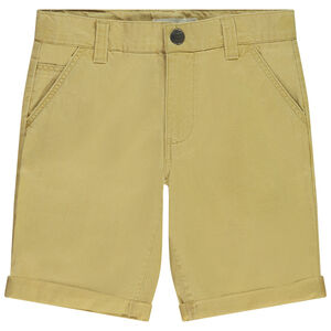 Bermuda effen van fantasie stof voor jongens 