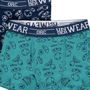 Set van 4 boxershorts van katoen met fantasieprints jongens 