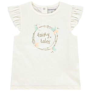 T-shirt met korte mouwen en 3D vlinders voor meisjes 