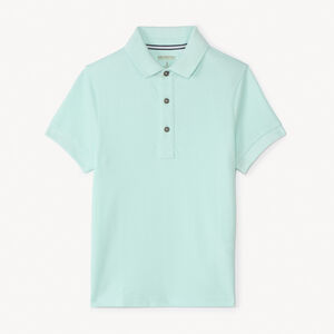 Katoenen polo met korte mouwen in effen kleur voor jongens 