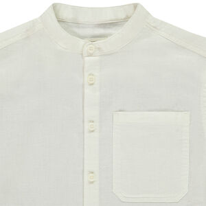 Chemise manches longues retroussables unie garçon 