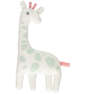 Doudou girafe en velours pour bébé fille 