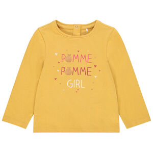 T-shirt manches longues en coton à motif printé pour bébé fille  