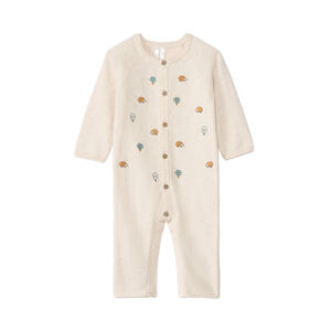 Combinaison en tricot avec broderies pour bébé garçon 