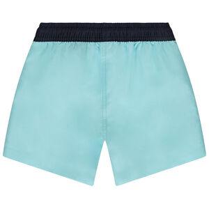 Short van bicolore microvezel met print voor jongens 