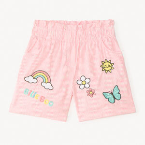 Korte geborduurde gestreepte shorts van Billie Boo voor meisjes 
