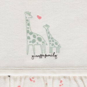 Dors-bien en velours effet 2 en 1 print girafes bébé fille 