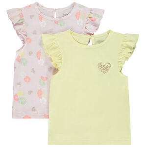Lot de t-shirts manches courtes fantaisie pour bébé fille 