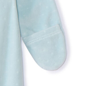 Pyjama van fluweel met devoré-effect en olifantenpatch voor babyjongen 