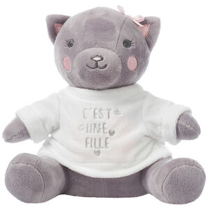 Habillage pour peluche annonce de naissance "c'est une fille" 