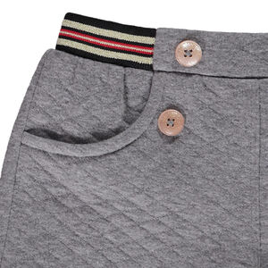 Fleece short met quilted effect meisjes 