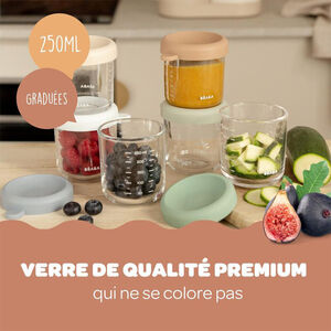 Lot de 6 Pots de conservations en verre 250ml 
