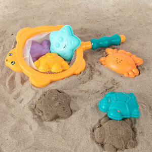 Jouet de bain 5 moules animaux et filet 