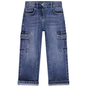 Jean large style cargo pour fille 