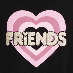 T-shirt manches longues à print pailleté pour fille 