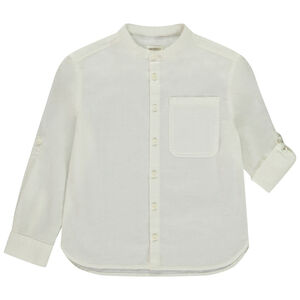 Chemise manches longues retroussables unie garçon 