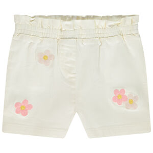 Short in jeans met geborduurde bloemen voor baby meisje 