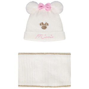 Ensemble en tricot bonnet + snood Minnie Disney pour fille 