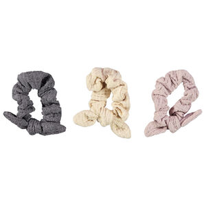 Lot de 3 chouchous effet noué en nid d'abeille pour fille 