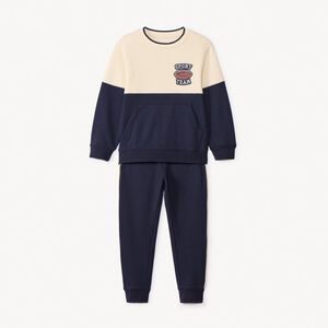 Ensemble sweat bicolore + pantalon de jogging pour garçon 