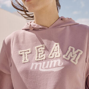 Sweatshirt voor zwangerschap en borstvoeding met rits en velcro patches 