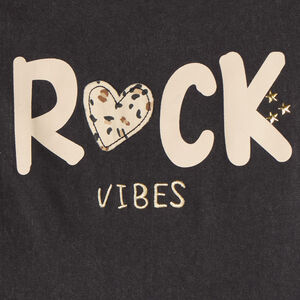 T-shirt met lange mouwen voor meisjes met opdruk "Rock Vibes 