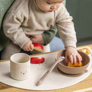 Maaltijdset siliconen nature beer 4-delig 