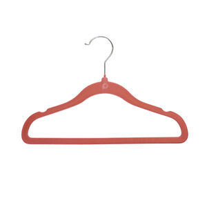 Lot de 6 cintres en velours terracotta 