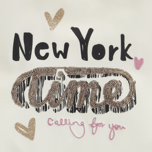 Fleece hoodie met paillettenprint voor meisjes 