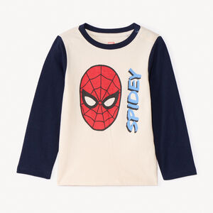 T-shirt manches longues bicolore Spider-Man Marvel pour bébé garçon 