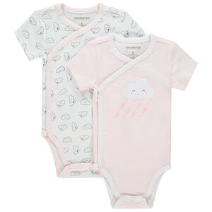 Lot de 2 bodies manches courtes print nuages 
